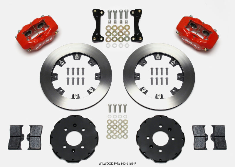 Wilwood Forged Dynalite Front Hat Kit 12.19in Red 94-01 Honda/Acura w/262mm Disc 140-6163-R