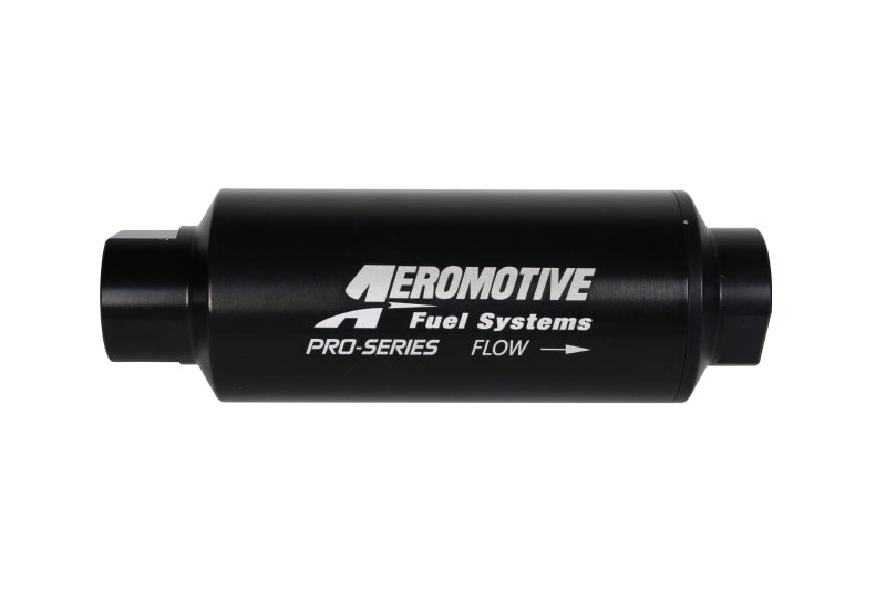 Aeromotive Pro-Series In-Line Filter AN-12 40 Micron SS Element Nickel Chrome Finish 12342