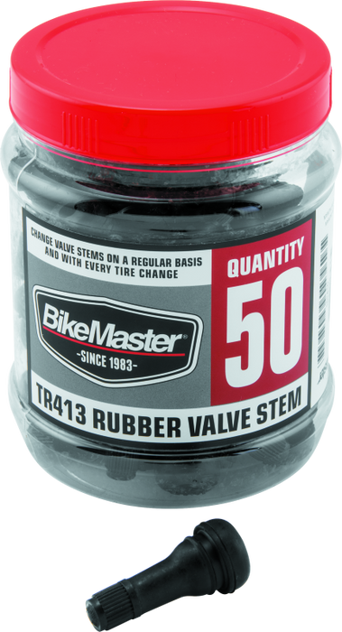 BikeMaster Rubber Valve Stems, TR413 Rubber Tube