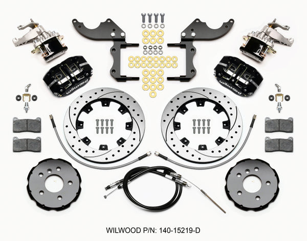 Wilwood Dynapro Radial4 / MC4 Rear Kit 12.19 Drilled 2014-2015 Mini Cooper w/Lines & Cables 140-15219-D