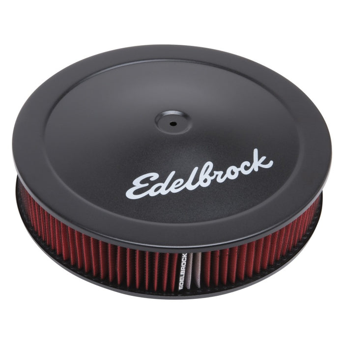 Edelbrock Air Cleaner Pro-Flo Series Round 14 In Diameter Cloth Element 3/8Indropped Base Black 1225