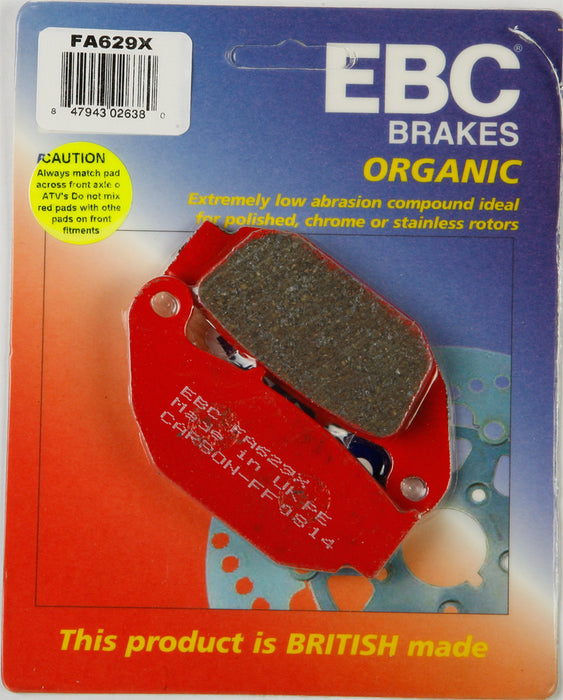 EBC Brakes FA629X Carbon X Series Disc Brake Pad, Black, 1x1x1