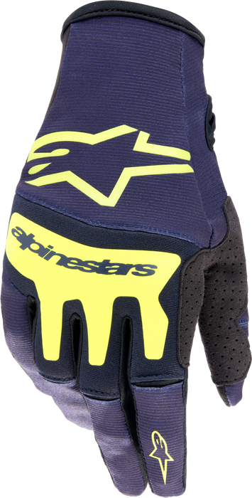 Alpinestars Techstar Gloves Night Navy/Yellow Fluo Sm 3561023-7455-S