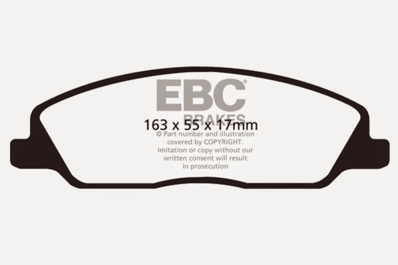 EBC 10-14 Ford Mustang 3.7 Ultimax2 Front Brake Pads UD1464