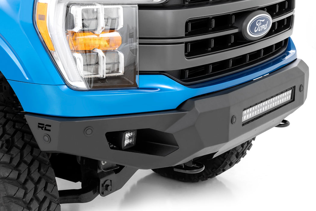 Rough Country High Clearance Front Bumper Led Lights & Skid Plate Ford F-150 (21-23) 10809A