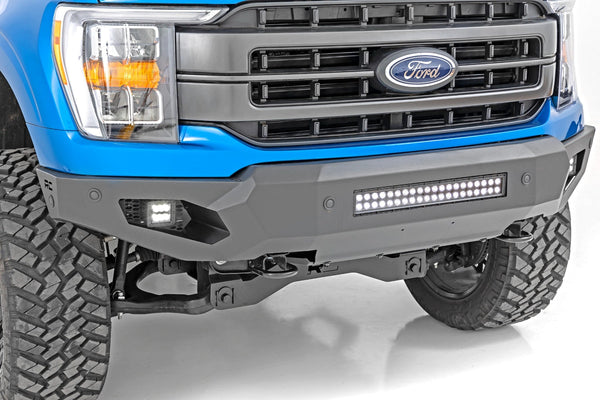 Rough Country High Clearance Front Bumper Led Lights & Skid Plate Fits Ford F-150 (21-23) 10809A