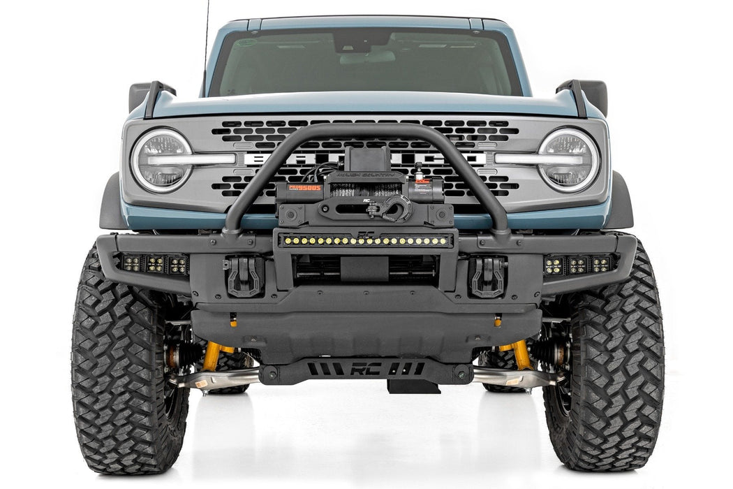 Rough Country High Winch Mount All Models 12000S 20 Inch Black Single Row Led Ford Bronco 4Wd (2021-2023) 51099
