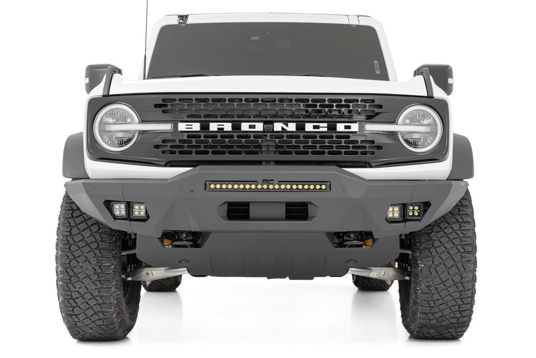 Rough Country Front Bumper Modular Full Wings Amber Drl Ford Bronco (21-23) 51075