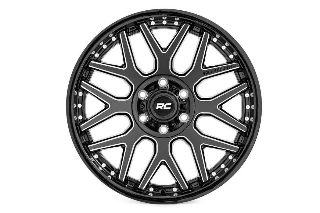 Rough Country 95 Series Wheel Machined One-Piece Gloss Black 20X10 8X17019Mm 95201011M