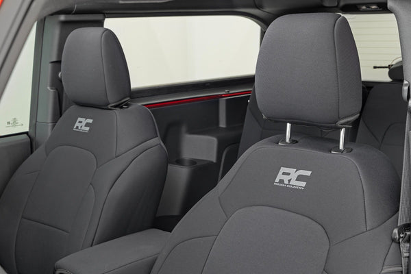Rough Country Seat Covers Bucket Seats Fr & Rr Fits Ford Bronco (2 Door) (21-23) 91050
