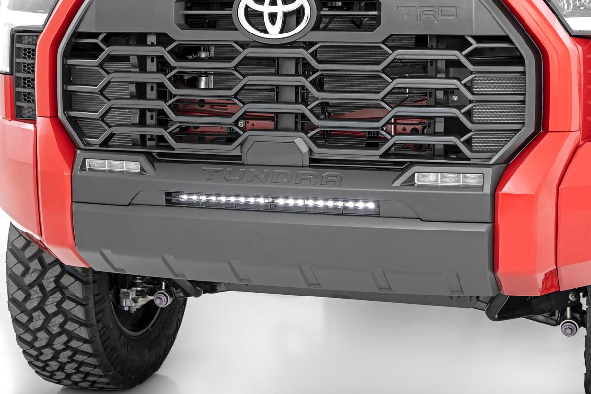 Rough Country LED Light Kit Bumper Mount 20" Black Slim Line Fits toyotaTundra (22-23) 71077