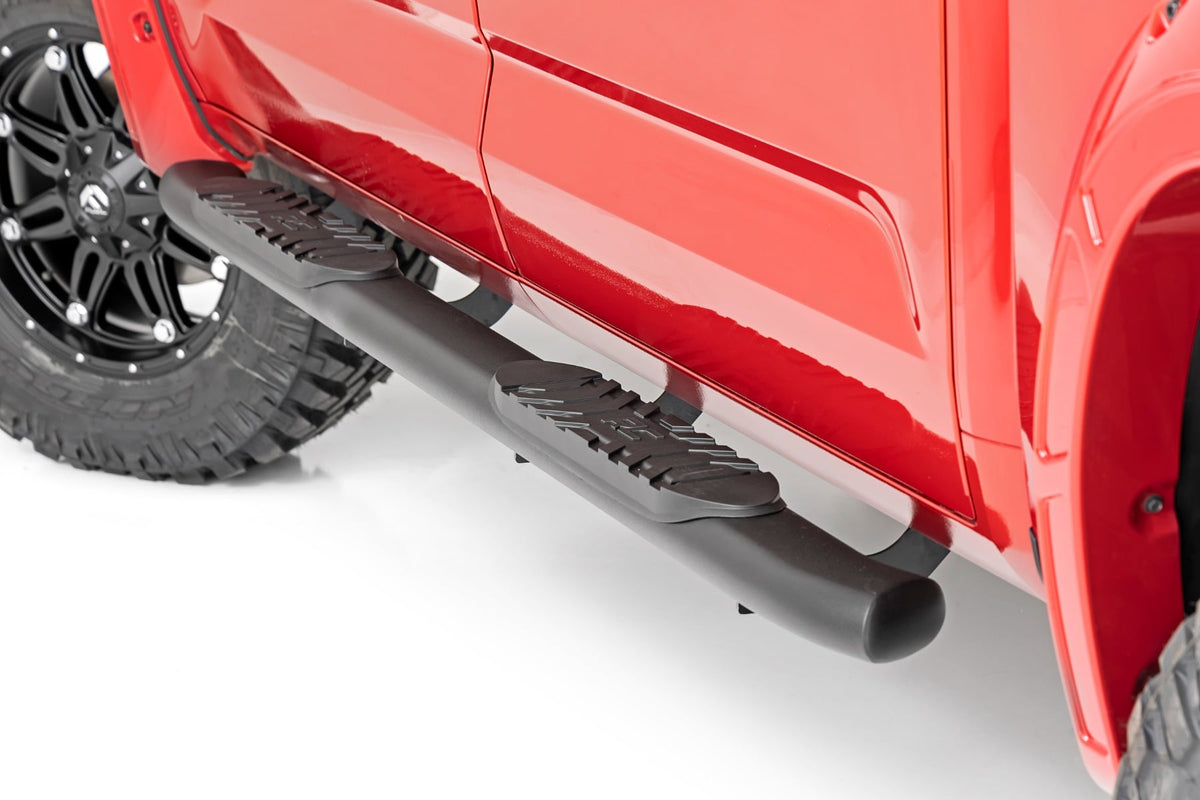 Rough Country Oval Nerf Steps Crew Cab Black Fits toyotaTundra 2WD/4WD (22-23) 21014