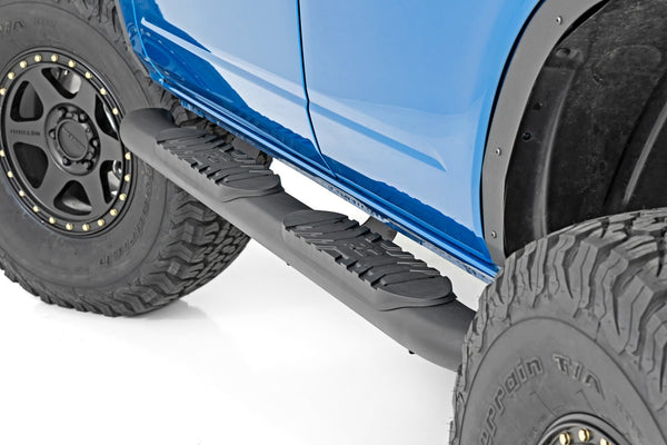 Rough Country Oval Nerf Step 4-Door Black Fits Ford Bronco 4WD (2021-2023) 21011