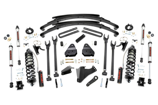 Rough Country 6 Inch Lift Kit Diesel 4 Link Rr Spring C/O V2 Fits Ford Super Duty (05-07) 58258