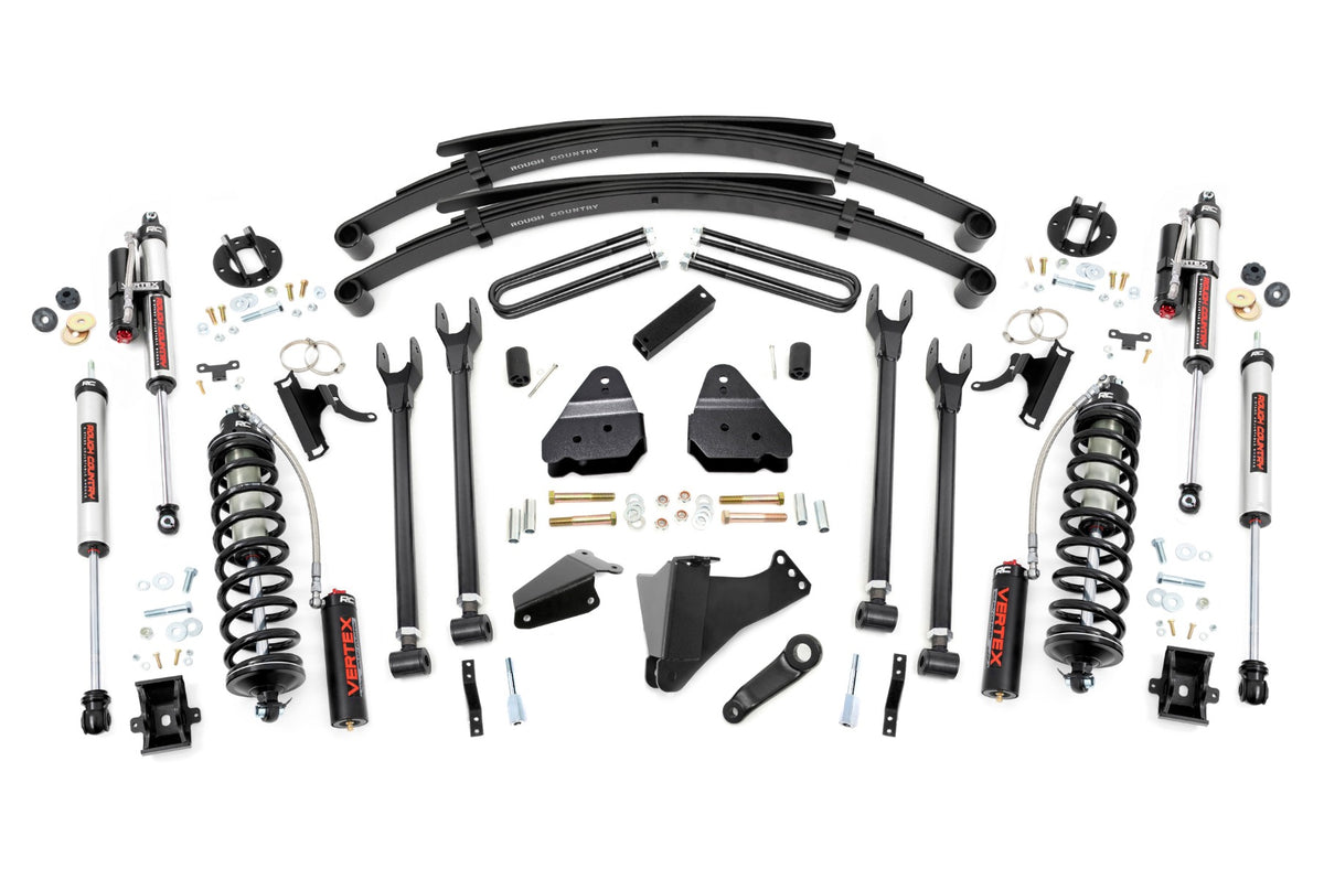 Rough Country 6 Inch Lift Kit Gas 4 Link Rr Spring C/O Vertex Fits Ford Super Duty (05-07) 58359
