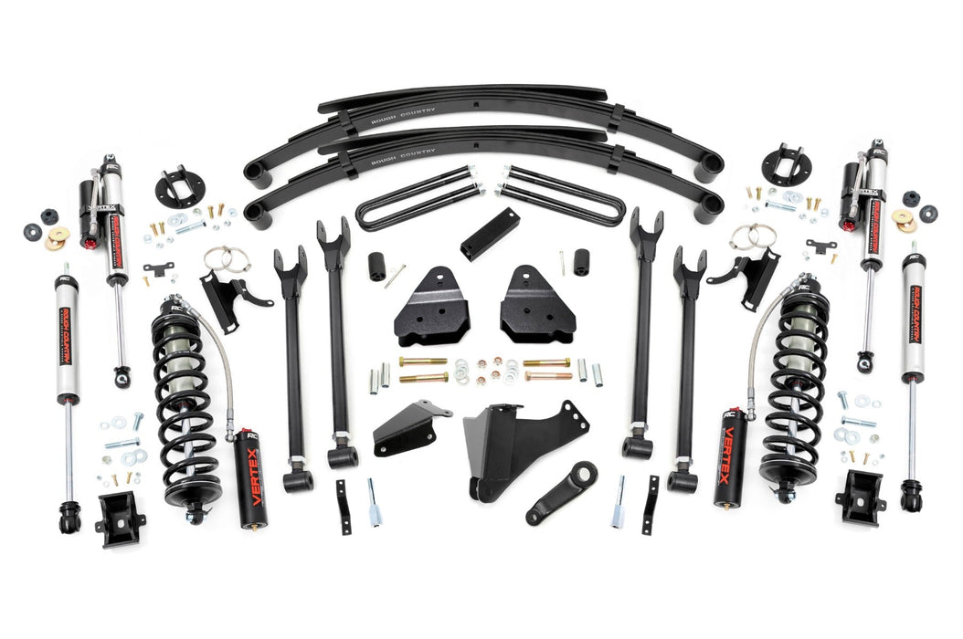 Rough Country 6 Inch Lift Kit Gas 4 Link Rr Spring C/O Vertex Ford Super Duty (05-07) 58359
