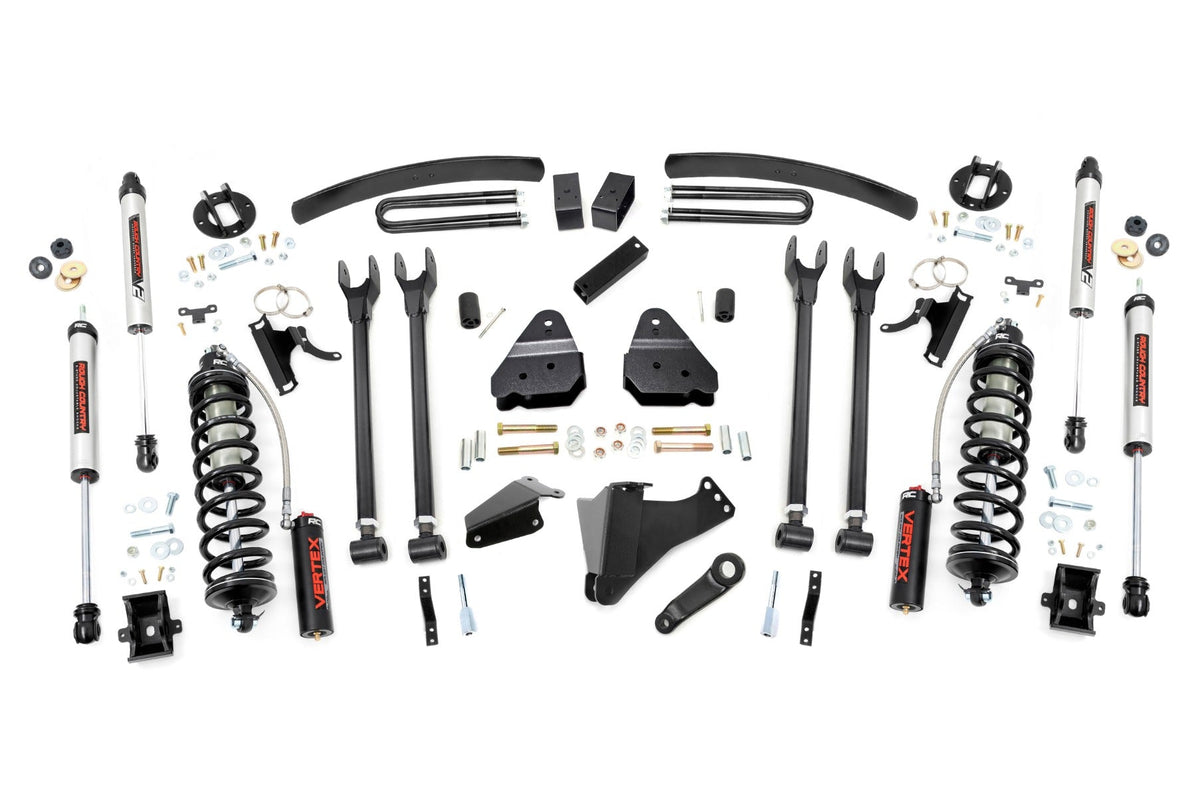 Rough Country 6 Inch Lift Kit Diesel 4 Link Ovlds C/O V2 Fits Ford Super Duty (05-07) 58058