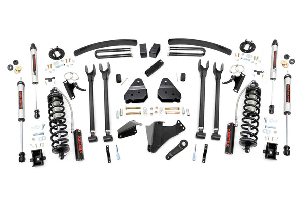 Rough Country 6 Inch Lift Kit Gas 4 Link No Ovlds C/O V2 Fits Ford Super Duty (05-07) 57858