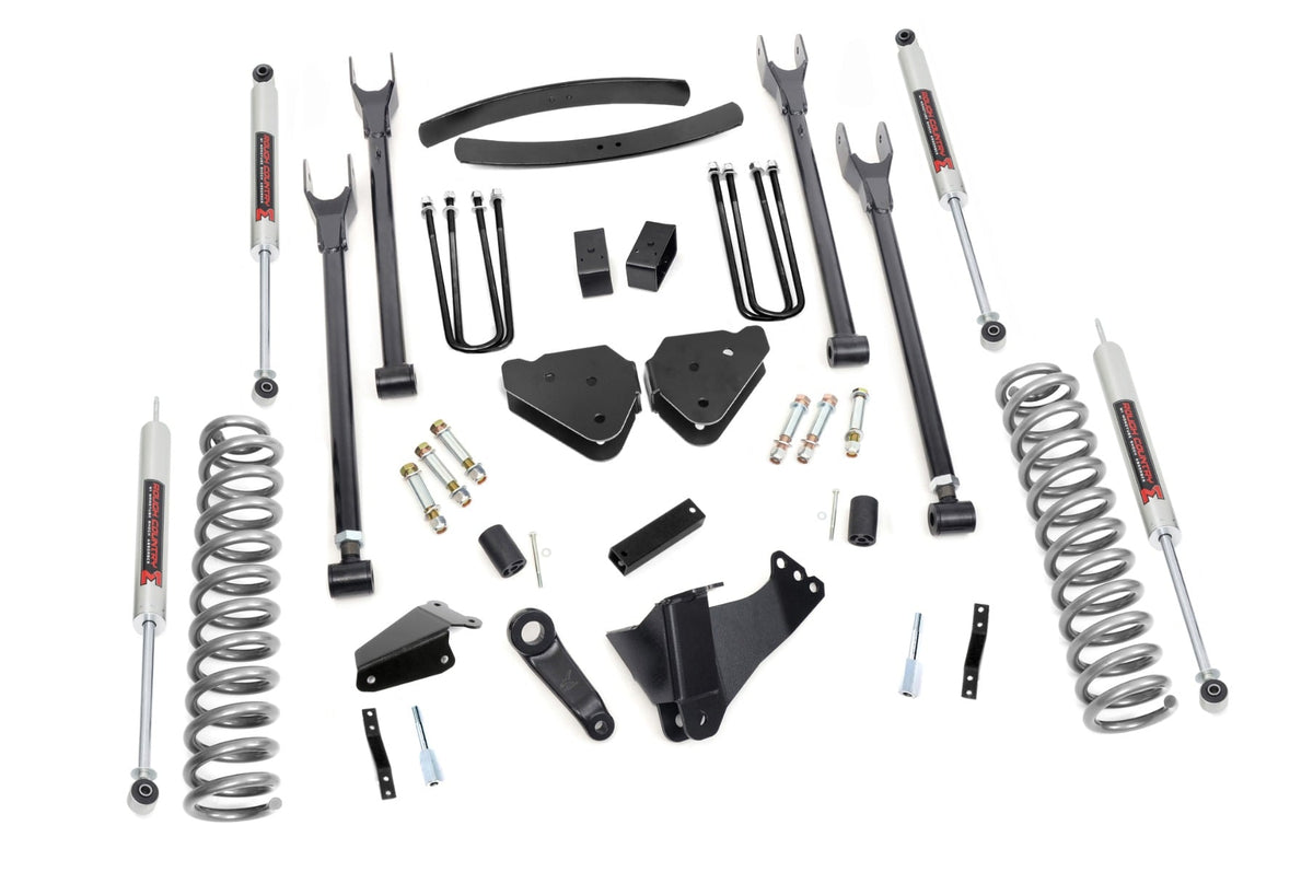 Rough Country 6 Inch Lift Kit Gas 4 Link M1 Fits Ford F-250/F-350 Super Duty (05-07) 58140