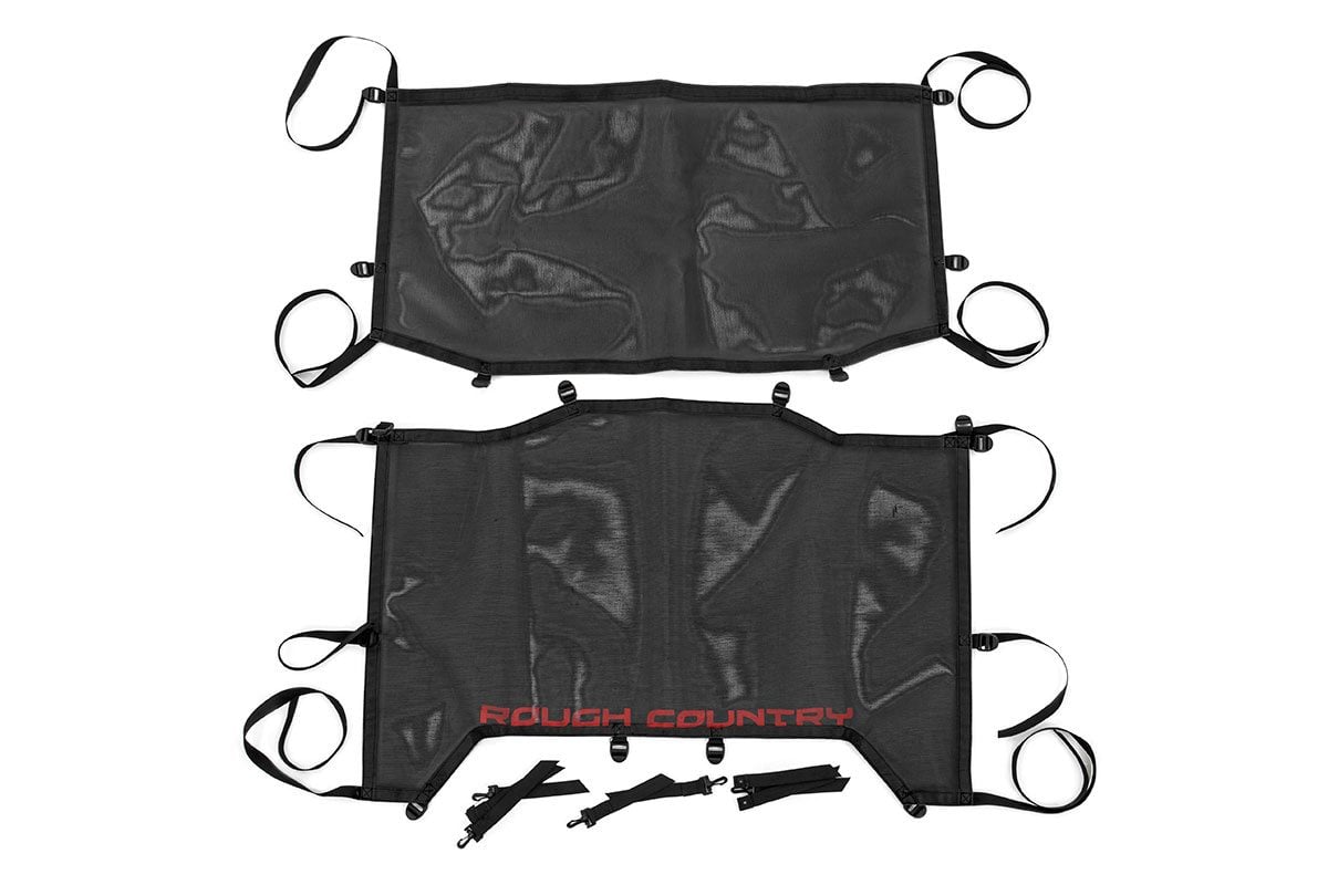 Rough Country Mesh Bikini Top Plus Black Fits Jeep Wrangler Jl 4WD (2018-2023) 85120