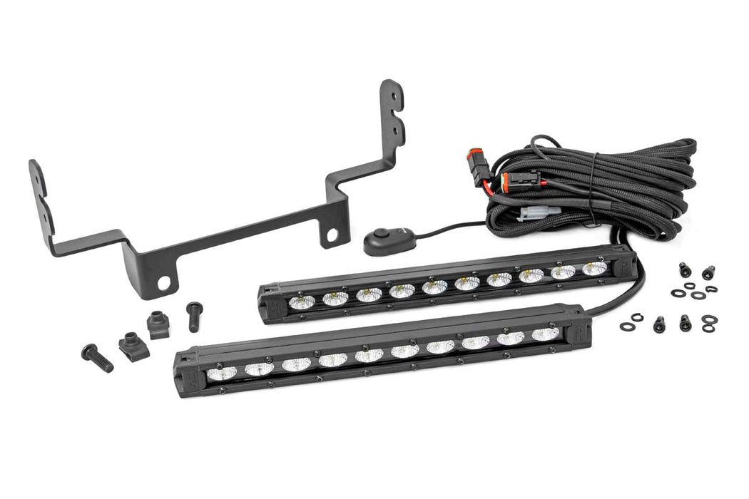 Rough Country Led Light Bumper Mount 10" Black Slimline Pair Honda Pioneer 1000/Pioneer 1000-5 92004