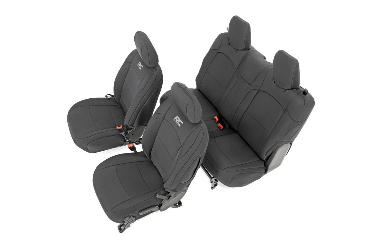 Rough Country Seat Covers Front And Rear Fits Jeep Wrangler Jl 4WD (2018-2023) 91020