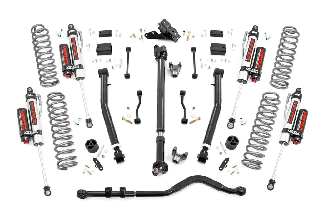 Rough Country 3.5" Lift Kit Adj Lca Fr D/S Vertex compatible with Jeep Wrangler Jl Rubicon (18-23) 69150