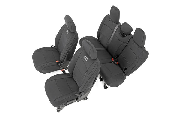 Rough Country Seat Covers Front And Rear Fits Jeep Wrangler Jl 4WD (2018-2023) 91010