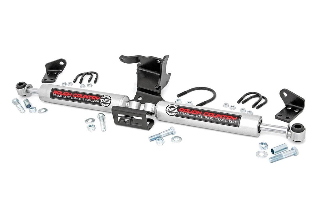 Rough Country N3 Steering Stabilizer Dual 2.5-8 Inch Lift Jeep Gladiator Jt (20-22)/Wrangler Jl (18-23) 87304