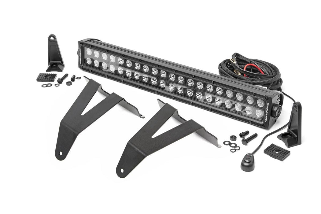 Rough Country Led Light Kit Bumper Mount 20" Black Dual Row Ram 1500 (19-23) 70779