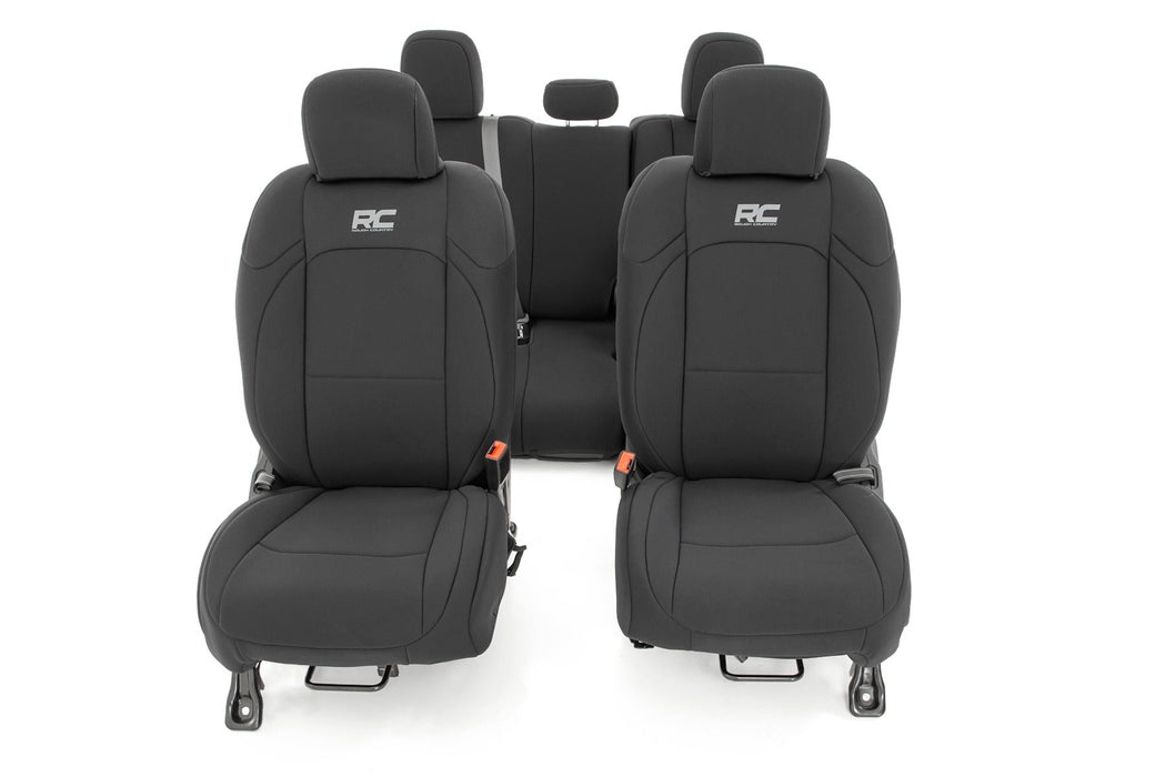 Rough Country Seat Covers Front And Rr No Cup Holder compatible with Jeep Gladiator Jt (20-23) 91034