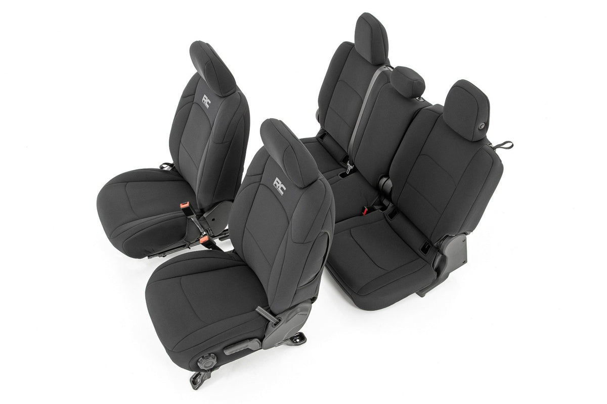 Rough Country Seat Covers Front And Rr W/ Cup Holder Fits Jeep Gladiator Jt (20-23) 91038