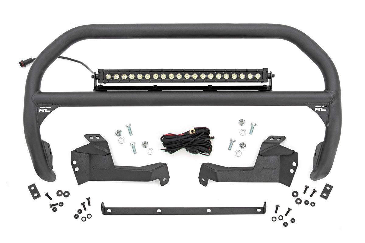 Rough Country Nudge Bar 20 Inch Blk Drl Single Row Led Fits Ford Bronco Sport (21-23) 51042