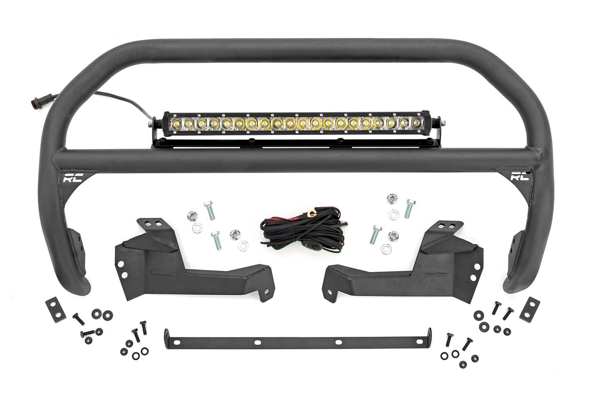 Rough Country Nudge Bar 20 Inch Chrome Single Row Led Fits Ford Bronco Sport (21-23) 51043
