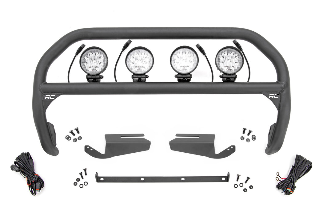 Rough Country Nudge Bar 4 Inch Round Led (X4) Oe Modular Steel Ford Bronco (21-23) 51104