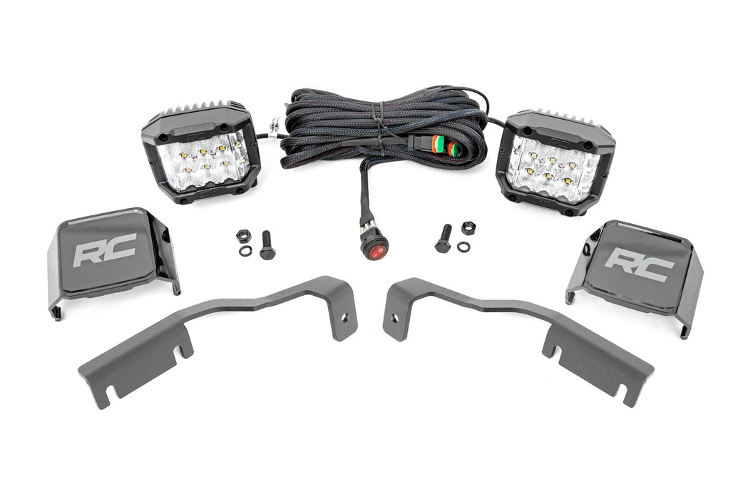 Rough Country Led Light Kit Ditch Mount 3" Osram Wide Nissan Frontier (22-23) 71068