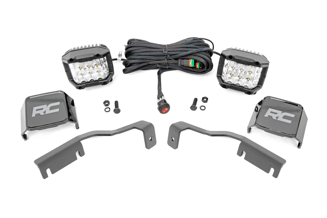 Rough Country Led Light Kit Ditch Mount 3" Osram Wide Compatible with Nissan Frontier (22-23) 71068
