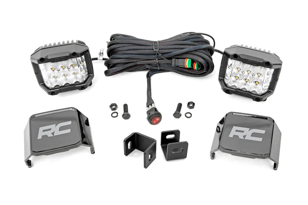 Rough Country LED Light Kit Ditch Mount 3" OSRAM Wide Fits toyotaTundra (22-23) 71075