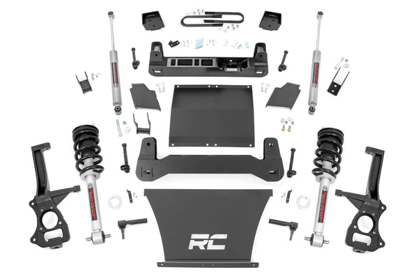Rough Country 6 Inch Lift Kit Mono Leaf Rear N3 Struts Fits Chevy Silverado 1500 (22-23) 21631