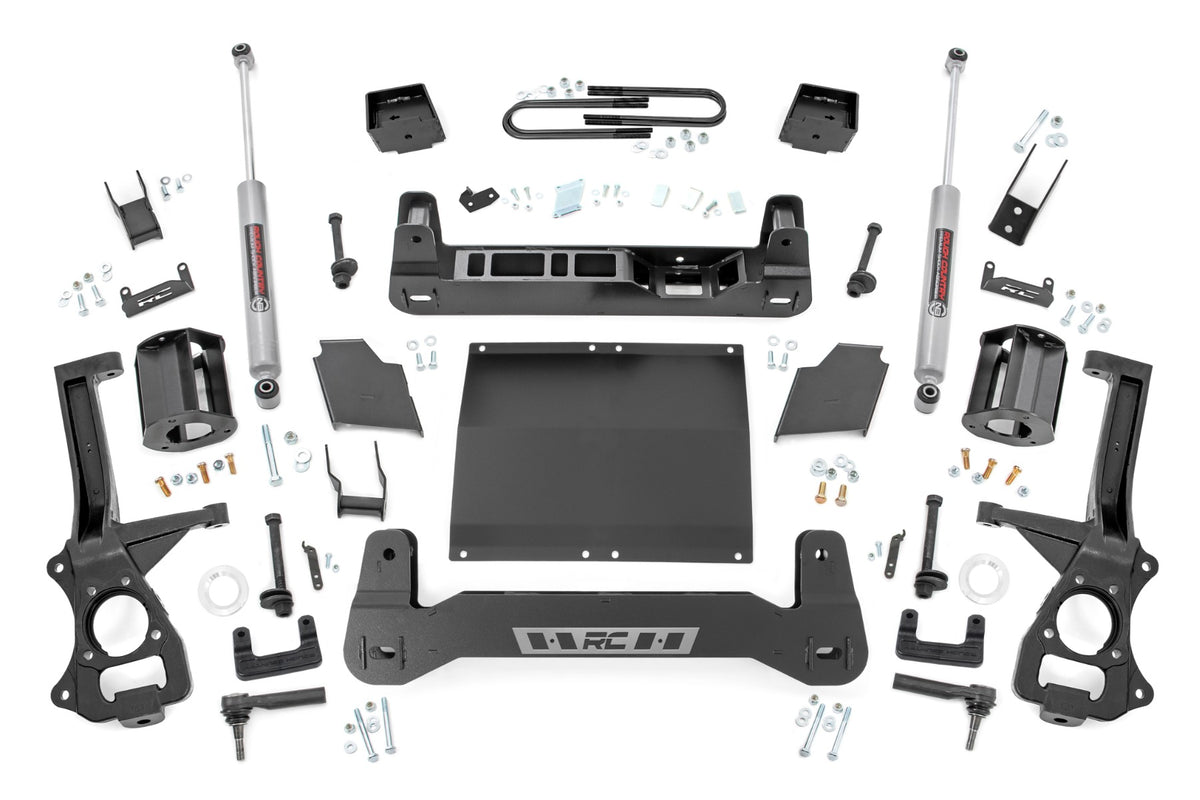 Rough Country 6 Inch Lift Kit Mono Leaf Rear Diesel Fits Chevy Silverado 1500 (22-23) 21630D