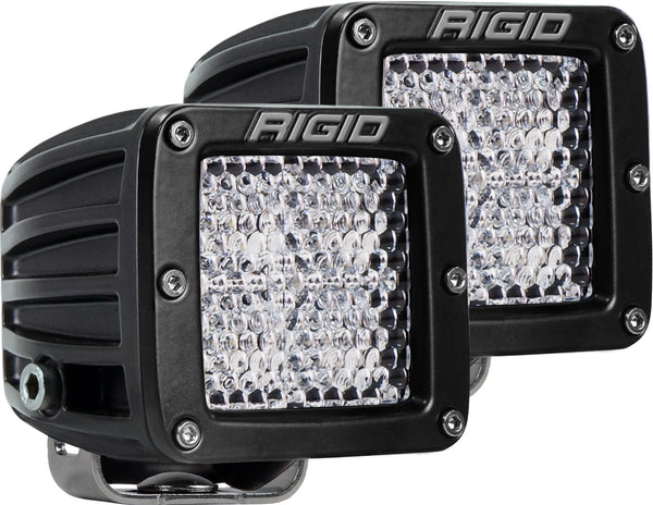 RIGID LED Light (D-Series Pro, 3 Inch, Flood Diffused Beam, Pair, Universal), 2 Pack 202513