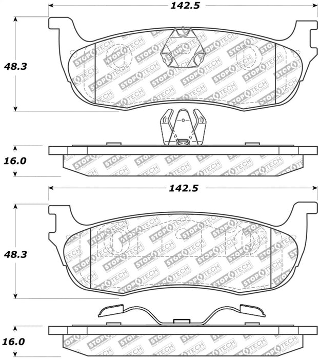 StopTech Street Select Brake Pads Rear 305.0711