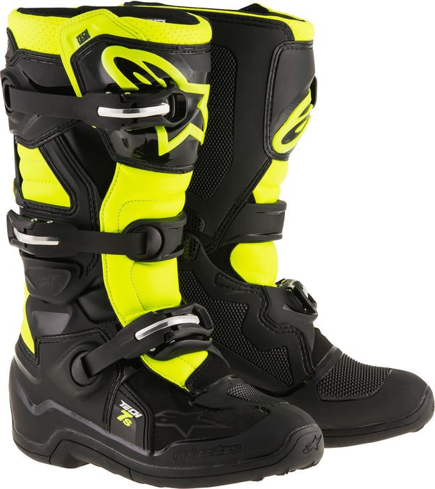 Alpinestars Tech 7S Boots Black/Yellow Sz 05 2015017-155-5