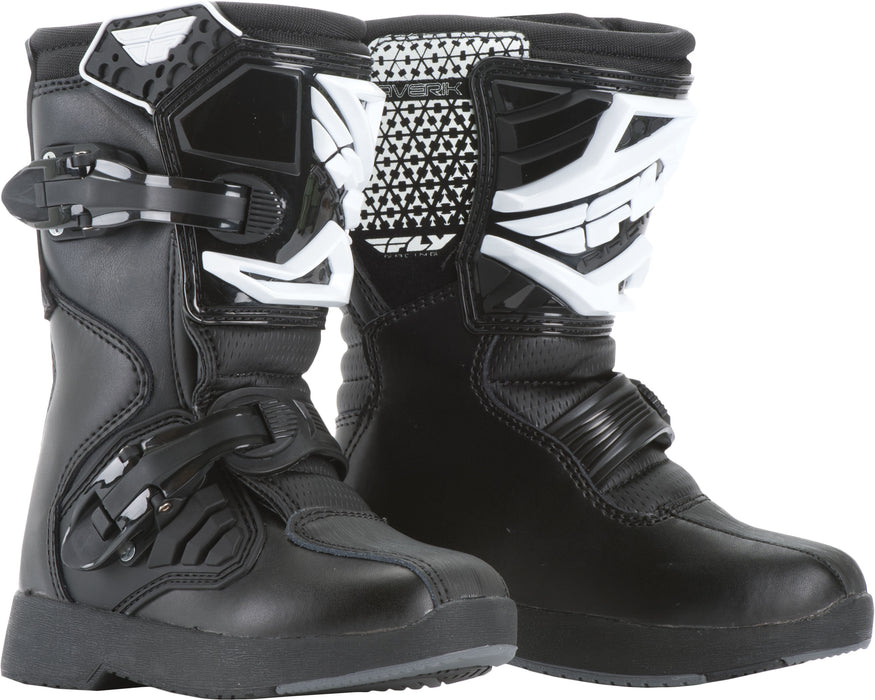 Fly Racing Maverick MX Youth and Mini Boots (Mini Black, Y11)