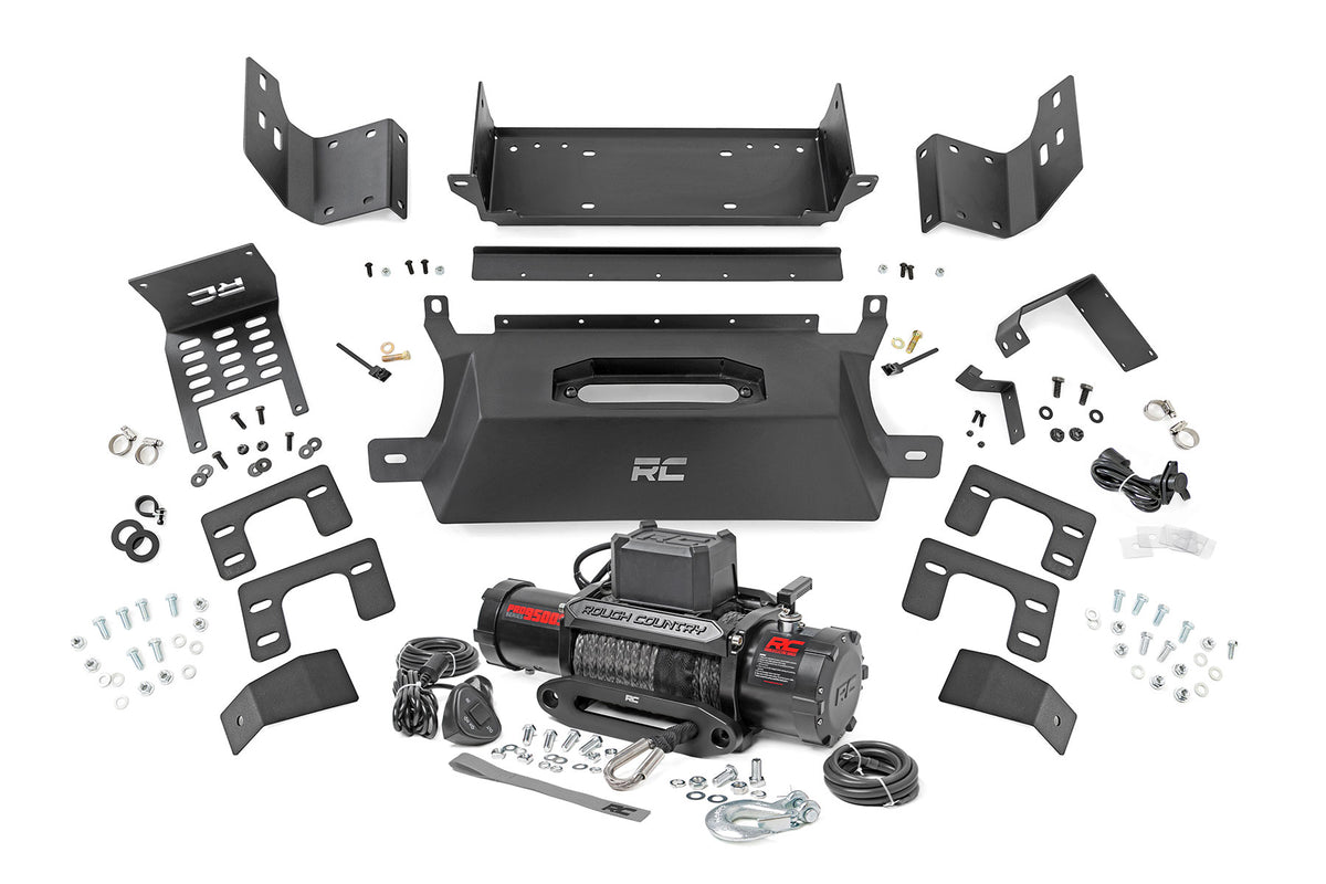 Rough Country Hidden Winch Mount 9500S Fits Ford Bronco 4WD (2021-2023) 51058