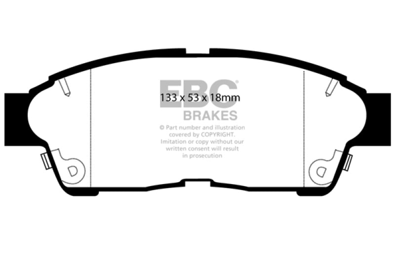 EBC 96-2000 Toyota Rav4 2.0L Ultimax2 Front Brake Pads UD695