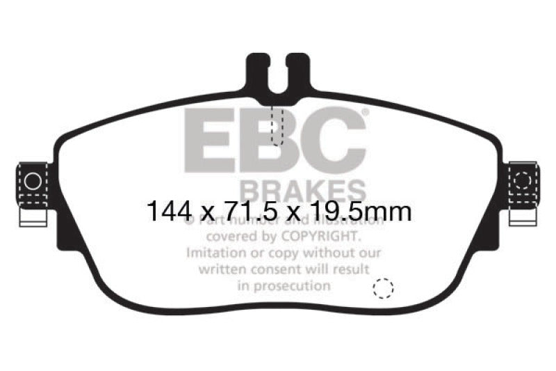 EBC 13+ Mercedes-Benz CLA250 2.0 Turbo Ultimax2 Front Brake Pads UD1694