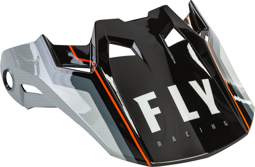 Fly Racing 2021 Formula Visor - Axon (X-Large/XX-Large) (Black/Grey/Orange)