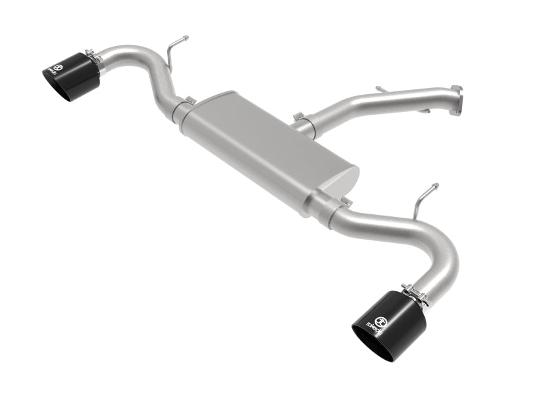 aFe Takeda Series 2.5in 409 SS Axle-Back Exhaust 18-20 Hyundai Elantra GT L4-1.6L(t) w/ Black Tips 49-47016-B