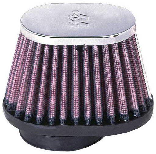 K&N Universal Clamp-On Air Intake Filter: High Performance, Premium, Washable, Replacement Filter: Flange Diameter: 2 In, Filter Height: 2.75 In, Flange Length: 0.625 In, Shape: Oval Straight, RC-1820